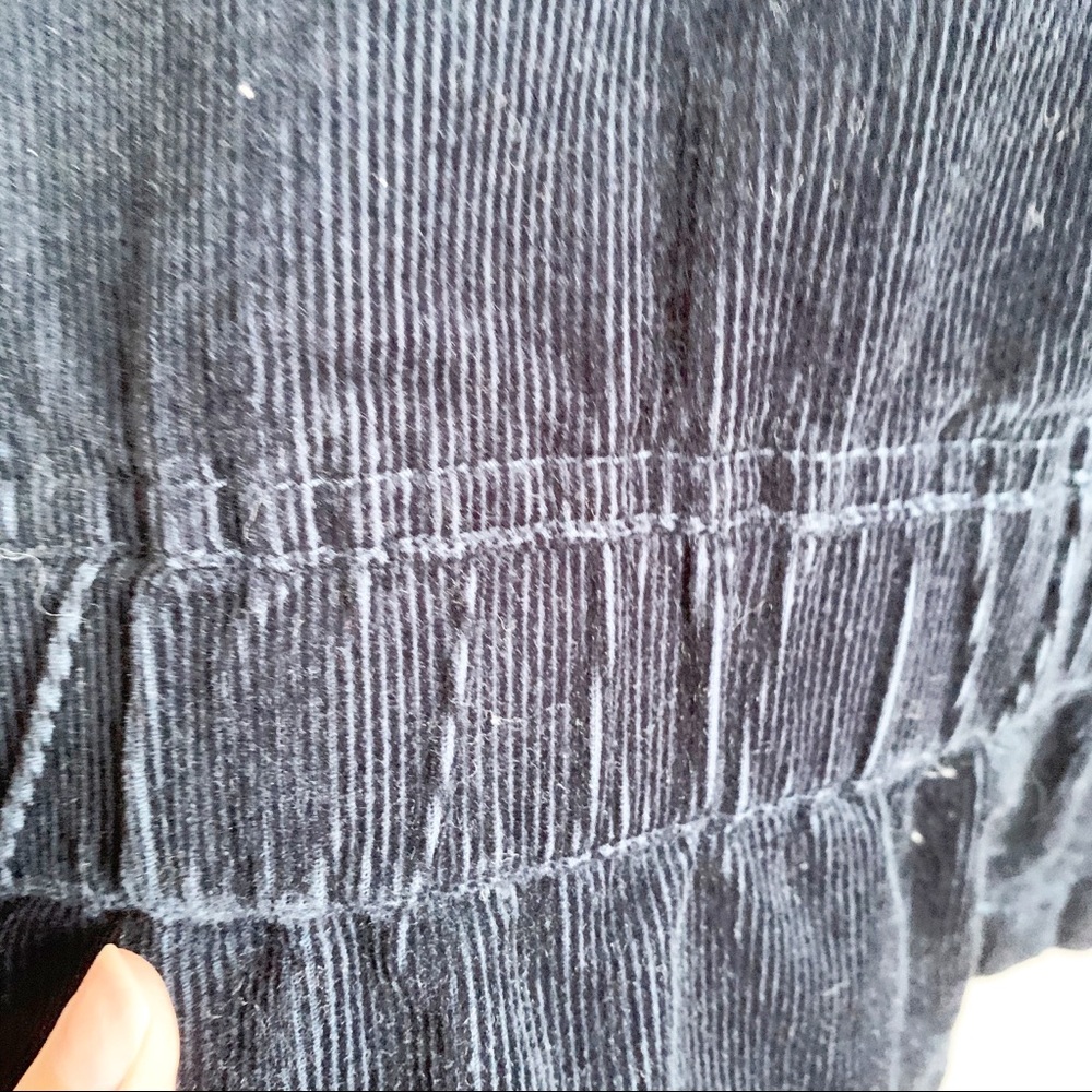 Mexx Navy Blue Cropped Blazer Corduroy Ruched 6 - Picture 8 of 11